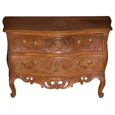 Lot 148 - Provincial Louis XV Style Fruitwood Commode...