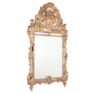 Lot 293 - Louis XV Giltwood Mirror Mid 18th century The...