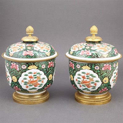 Lot 357 - Pair of Louis XVI Style Gilt-Metal Mounted...
