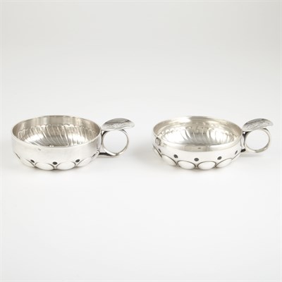 Lot 272 - Two French Silver Wine Tasters 19th Century...