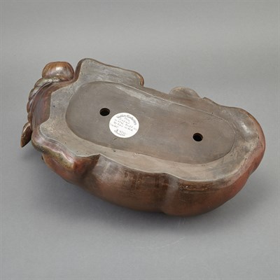 Lot 23 - Japanese Bizen Ware Model of a Buffalo 19th...