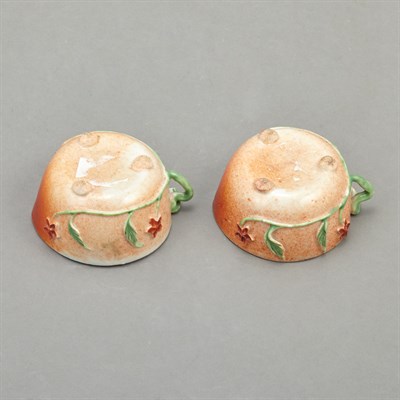 Lot 186 - Two Chinese Porcelain Peach-Form Brushwashers...
