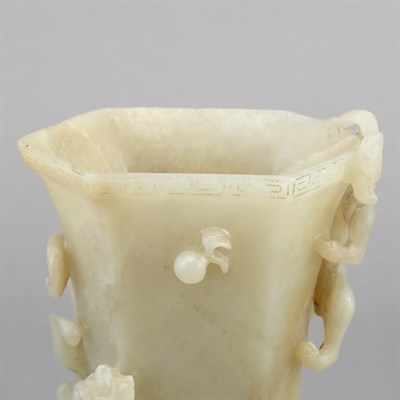 Lot 337 - Chinese Celadon Jade Vase 18th/19th Century Of...