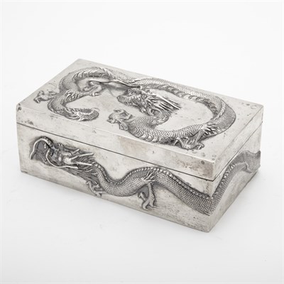 Lot 240 - Chinese Export Silver Cigar Box Circa 1900 Of...