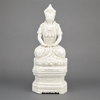 Lot 355 - Chinese Blanc de Chine Figure of a Seated...