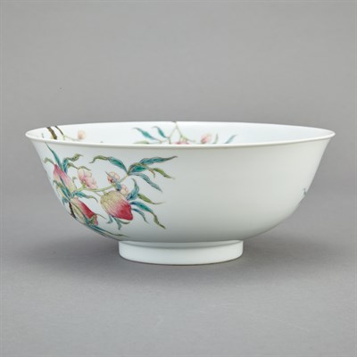 Lot 411 - Chinese Famille Rose Enameled Porcelain Bowl...