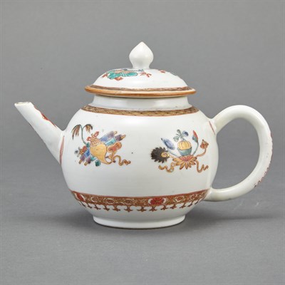 Lot 290 - Chinese Export Famille Verte Porcelain Teapot...