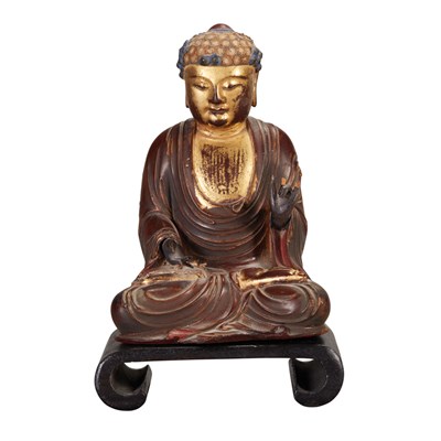 Lot 188 - Japanese Giltwood Buddha Height 5 inches.