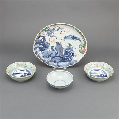 Lot 433 - Group of Four Japanese Porcelain Dishes Length...