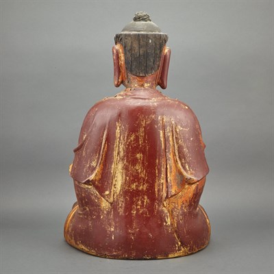 Lot 37 - Korean Lacquered Giltwood Buddha Choson...