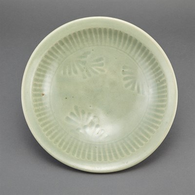 Lot 266 - Japanese Celadon Glazed Porcelain Dish...