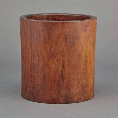 Lot 175 - Chinese Hardwood Brush Pot Height 6 1/4 inches.