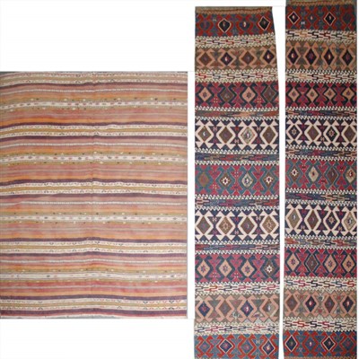 Lot 480 - Three Miscellaneous Kilims Comprising two...