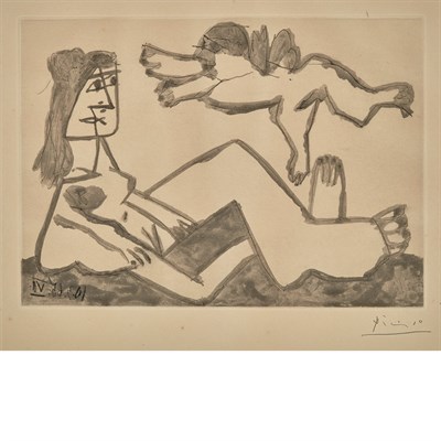 Lot 145 - Pablo Picasso VENUS ET L'AMOUR (B. 1214)...