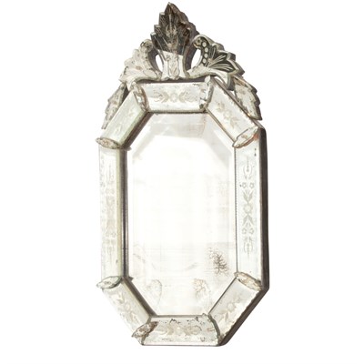 Lot 206 - Venetian Style Mirror Framed Mirror Height 37...