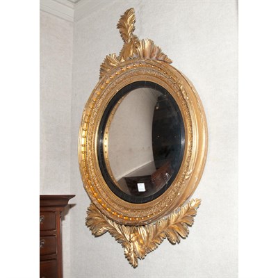 Lot 115 - Regency Style Giltwood Mirror Height 49 inches,...