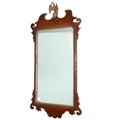Lot 142 - Chippendale Style Mahogany and Giltwood Mirror...