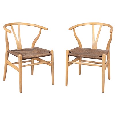Lot 201 - Hans Wegner Danish, 1914-2007 Pair Wishbone...