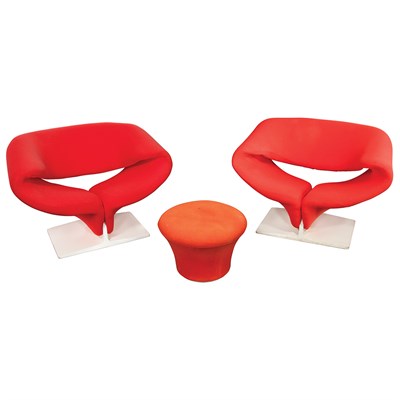 Lot 326 - Pierre Paulin French, 1927-2009 Pair of Ribbon...