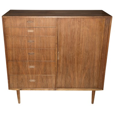 Lot 65 - Falster Teak Tambour Door Cabinet With label...