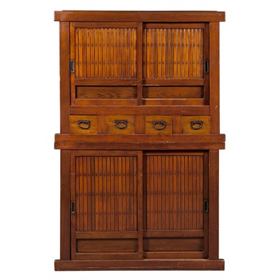 Lot 231 - Japanese Softwood Cabinet Height 64 inches,...