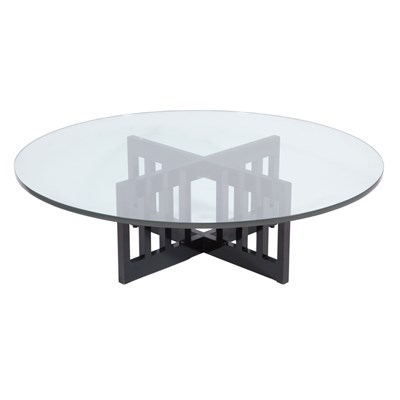 Lot 311 - Richard Meier Lacquered Metal and Glass Low...
