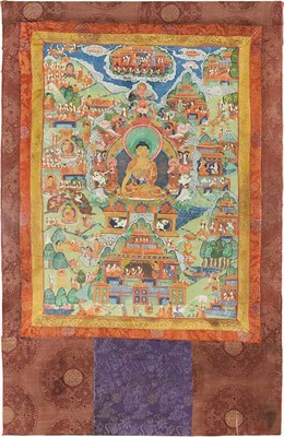 Lot 42 - Tibetan Thangka 18th/19th Century Depicting...