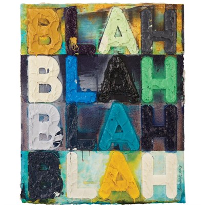 Lot 69 - Mel Bochner American, b. 1940 Blah Blah Blah,...