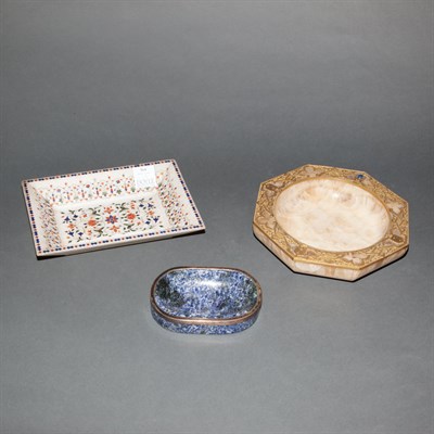 Lot 164 - Group of Three Hardstone Bowls Length of...