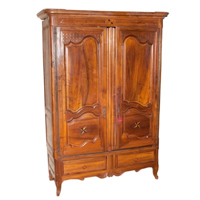 Lot 185 - Provincial Louis XV Style Walnut Armoire 19th...