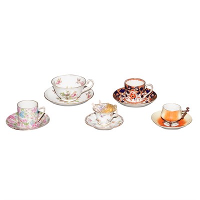 Lot 218 - Group of Porcelain Teacups and Saucers...