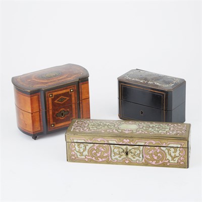 Lot 240 - Group of Three Boxes Length of longest 9 1/4...