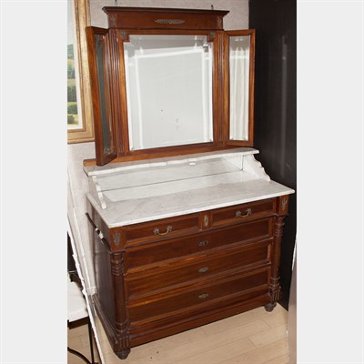 Lot 273 - Empire Style Mirror and Dressing Table Height...