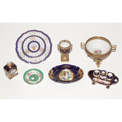 Lot 399 - Group of Seven Continental Porcelain Table...