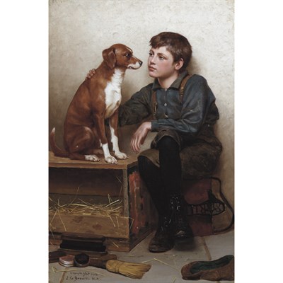 Lot 57 - John George Brown American, 1831-1913 Shoe...