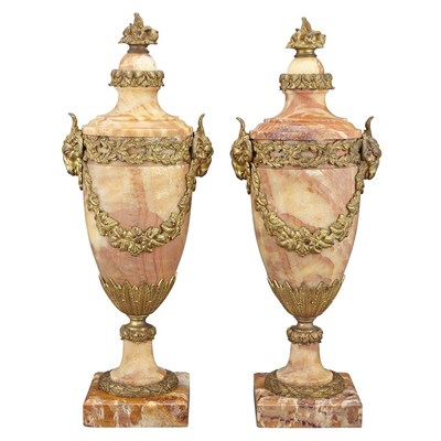 Lot 300 - Pair of Louis XVI Style Gilt-Bronze Mounted...