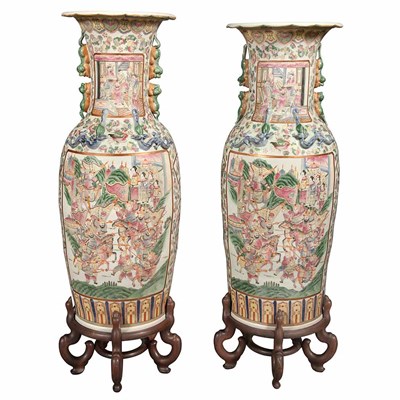 Lot 304 - Companion Pair of Chinese Famille Rose...