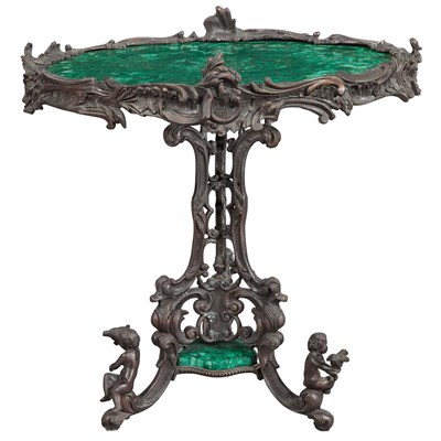 Lot 85 - Rococo Style Cast and Bronze Patinated Metal...