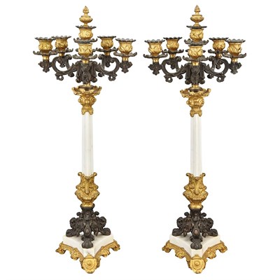 Lot 275 - Pair of Napoleon III Style Gilt and...