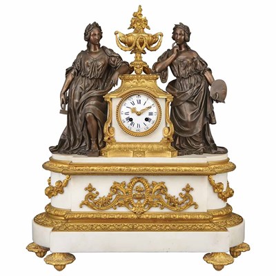 Lot 291 - Napoleon III Style Gilt and Patinated-Bronze...