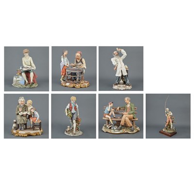 Lot 189 - Group of Seven Capodimonte and Capodimonte...