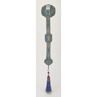 Lot 396 - Chinese Cloisonne Enamel Ruyi Sceptre The...