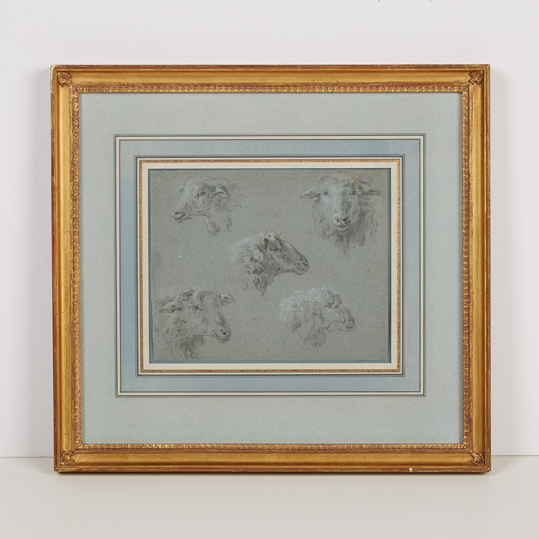 Lot 78 - Jean Baptiste Huet French, 1745-1811 Tetes de...