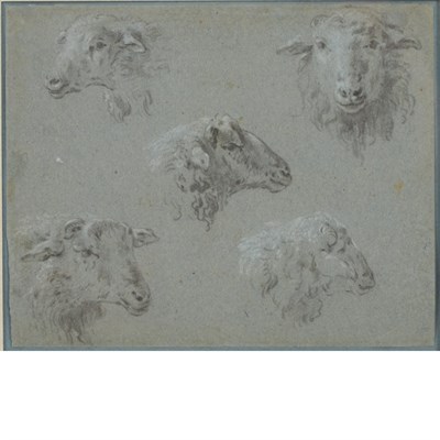 Lot 78 - Jean Baptiste Huet French, 1745-1811 Tetes de...