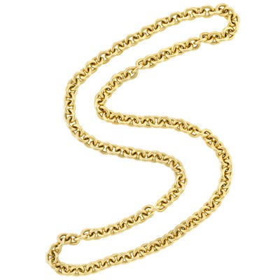 Lot 5 - Long Gold Chain Necklace, Tiffany & Co.