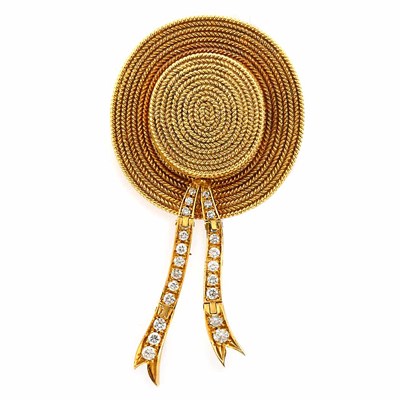 Lot 1056 - Gold and Diamond Sun Hat Pin