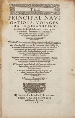 Lot 34 - HAKLUYT, RICHARD The principal navigations,...