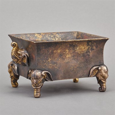 Lot 162 - Chinese Parcel-Gilt Bronze Censer 19th Century...