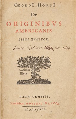 Lot 37 - HORN, GEORG De originibus Americanis libri...