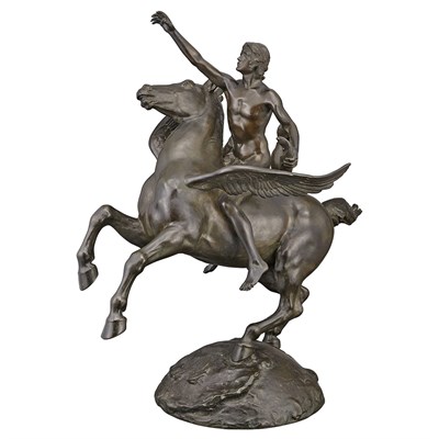 Lot 299 - French Bronze Group of Pegasus Carrying Apollo...